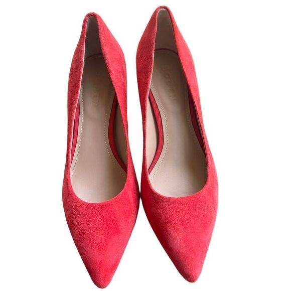 Boden Classic Suede Heels Hot Pepper Red Suede 37 - Picture 3 of 6